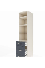 Hyperion Dolap 4 Raflı 3 Çekmeceli 44x44x195 - S58M033V2B
