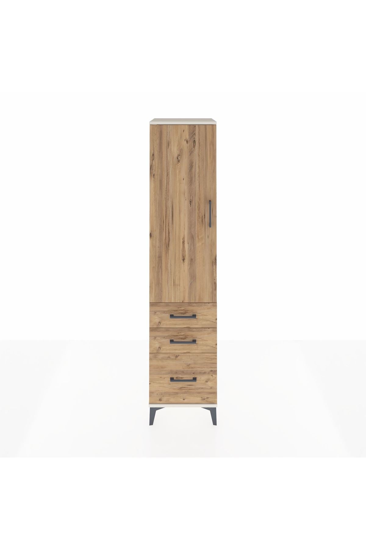 Hyperion Dolap 2 Raflı 3 Çekmeceli Tek Askılı 44x44x195 - S58M034V3B