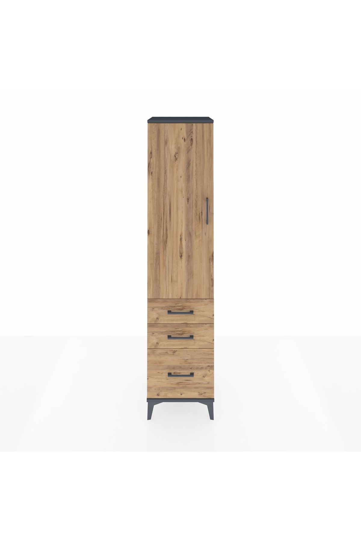 Hyperion Dolap 2 Raflı 3 Çekmeceli Tek Askılı 44x44x195 - S58M034V6B