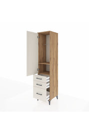 Hyperion Dolap 2 Raflı 3 Çekmeceli Tek Askılı 44x44x195 - S58M034V7B