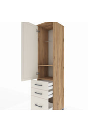 Hyperion Dolap 2 Raflı 3 Çekmeceli Tek Askılı 44x44x195 - S58M034V7B