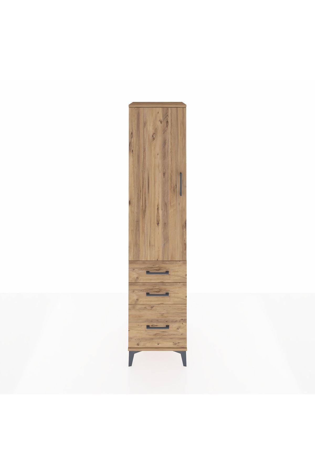 Hyperion Dolap 2 Raflı 3 Çekmeceli Tek Askılı 44x44x195 - S58M034V9B
