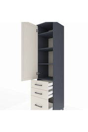 Hyperion Dolap 4 Raflı 3 Çekmeceli Tek Kapaklı 44x44x195 - S58M035V4B