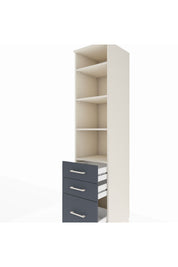 Hyperion Dolap 4 Raflı 3 Çekmeceli 44x44x195 - S58M036V2B