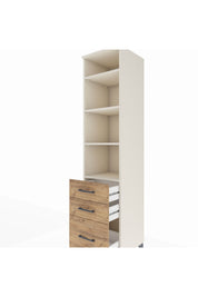 Hyperion Dolap 4 Raflı 3 Çekmeceli 44x44x195 - S58M036V3B