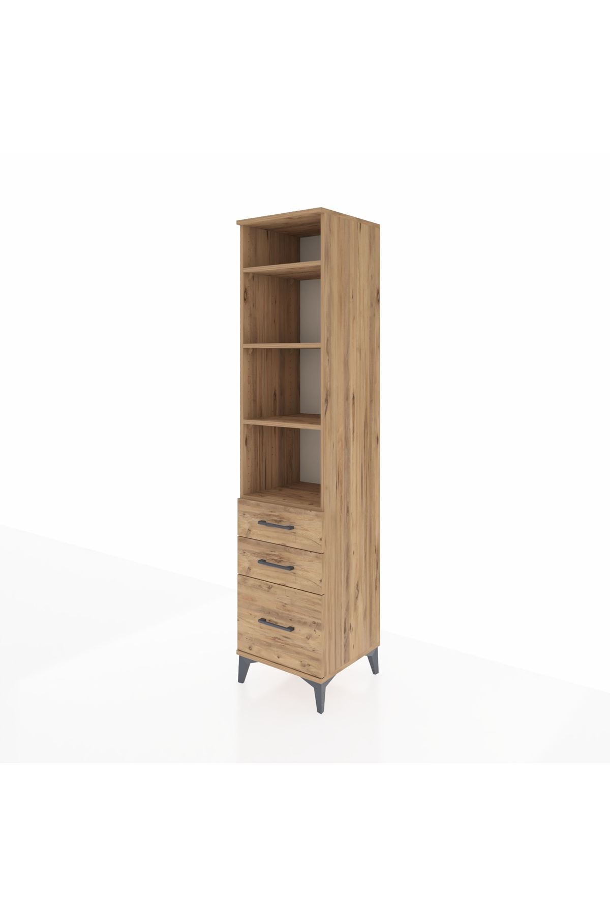 Hyperion Dolap 4 Raflı 3 Çekmeceli 44x44x195 - S58M036V9B
