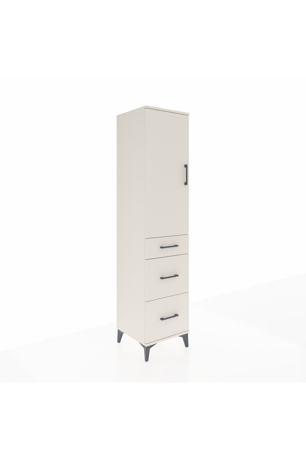 Hyperion Dolap Tek Raflı 3 Çekmeceli Tek Askılı 44x44x195 - S58M037V1B