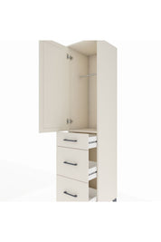 Hyperion Dolap Tek Raflı 3 Çekmeceli Tek Askılı 44x44x195 - S58M037V1B