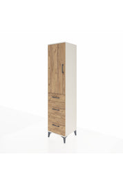 Hyperion Dolap Tek Raflı 3 Çekmeceli Tek Askılı 44x44x195 - S58M037V3B