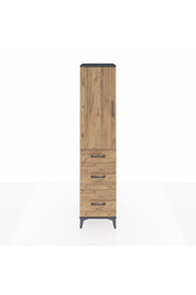 Hyperion Dolap Tek Raflı 3 Çekmeceli Tek Askılı 44x44x195 - S58M037V6B