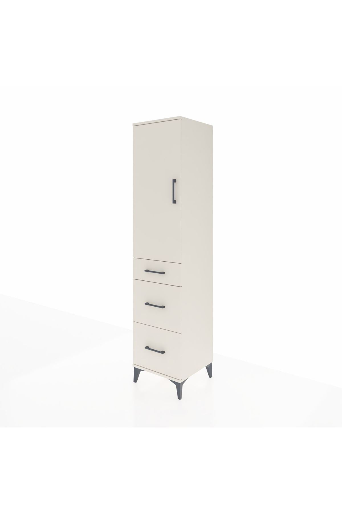 Hyperion Dolap 3 Raflı 3 Çekmeceli Tek Kapaklı 44x44x195 - S58M038V1B