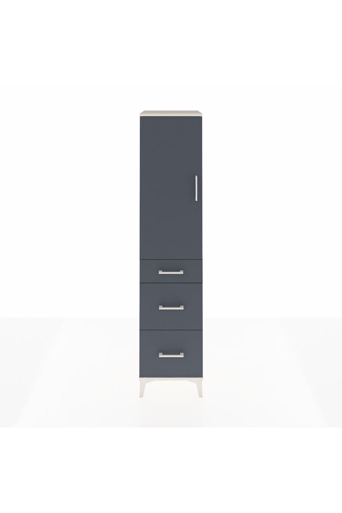 Hyperion Dolap 3 Raflı 3 Çekmeceli Tek Kapaklı 44x44x195 - S58M038V2B