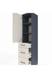 Hyperion Dolap 3 Raflı 3 Çekmeceli Tek Kapaklı 44x44x195 - S58M038V4B