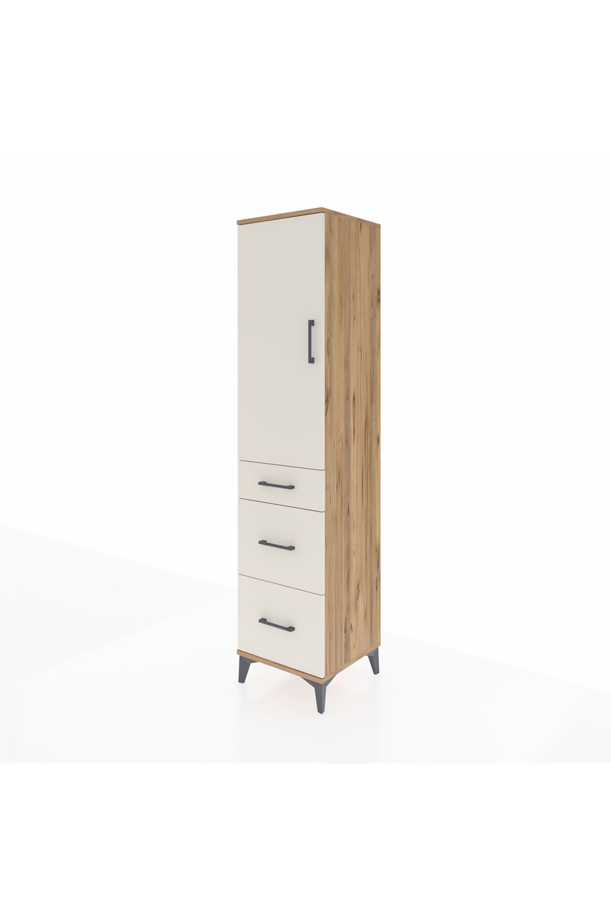 Hyperion Dolap 3 Raflı 3 Çekmeceli Tek Kapaklı 44x44x195 - S58M038V7B
