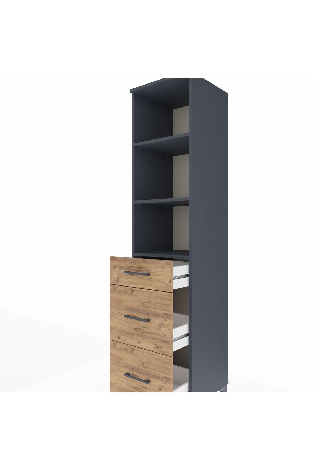 Hyperion Dolap 3 Raflı 3 Çekmeceli 44x44x195 - S58M039V6B