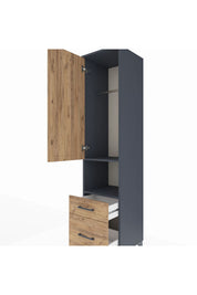 Hyperion Dolap 2 Raflı 2 Çekmeceli Tek Askılı 44x44x195 - S58M040V6B