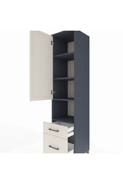 Hyperion Dolap 4 Raflı 2 Çekmeceli Tek Kapaklı 44x44x195 - S58M041V4B