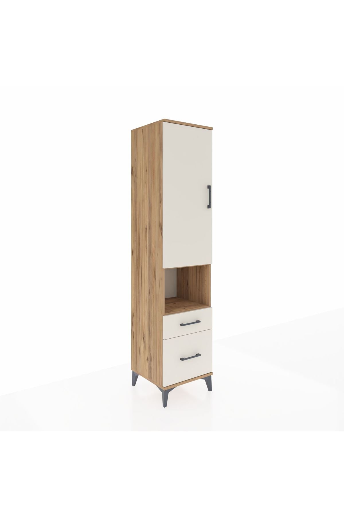 Hyperion Dolap 4 Raflı 2 Çekmeceli Tek Kapaklı 44x44x195 - S58M041V7B