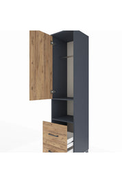 Hyperion Dolap 2 Raflı 2 Çekmeceli Tek Askılı 44x44x195 - S58M043V6B