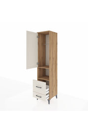 Hyperion Dolap 2 Raflı 2 Çekmeceli Tek Askılı 44x44x195 - S58M043V7B