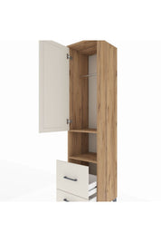 Hyperion Dolap 2 Raflı 2 Çekmeceli Tek Askılı 44x44x195 - S58M043V7B