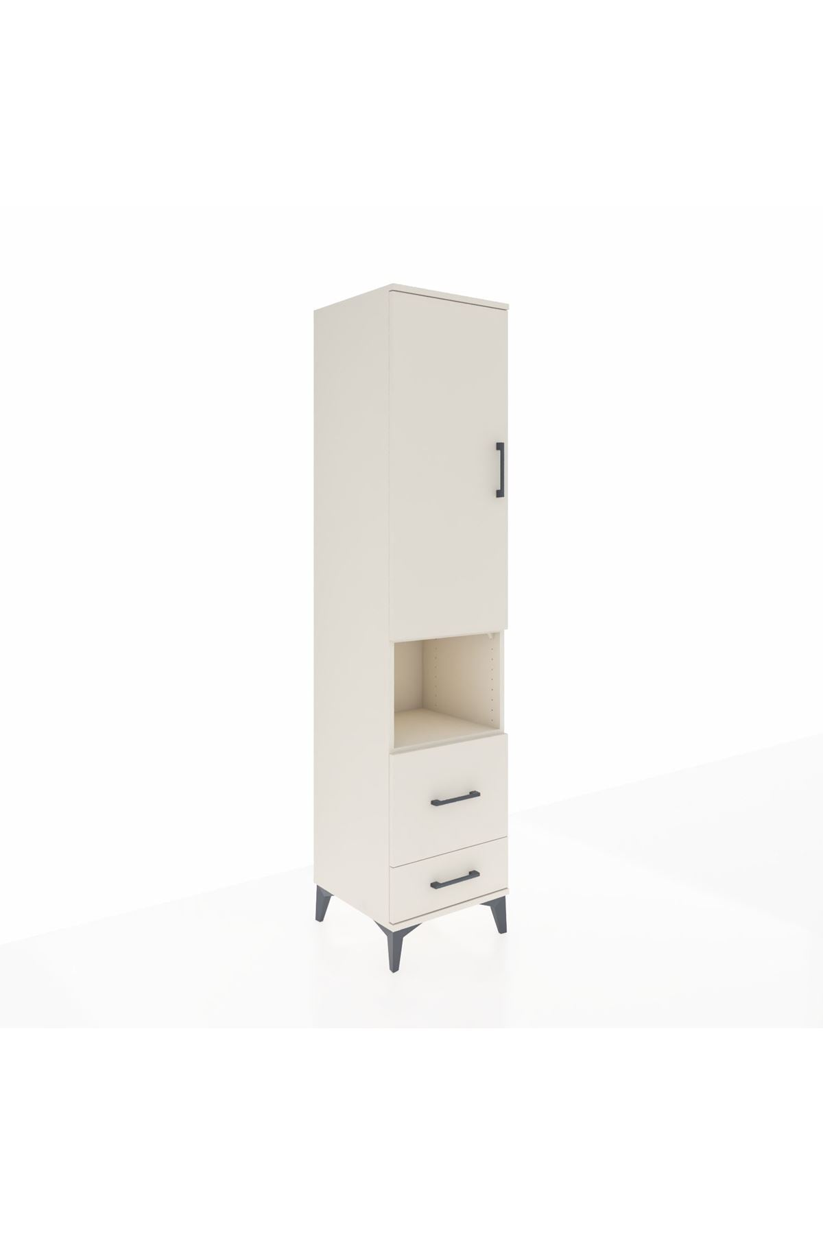 Hyperion Dolap 4 Raflı 2 Çekmeceli Tek Kapaklı 44x44x195 - S58M044V1B