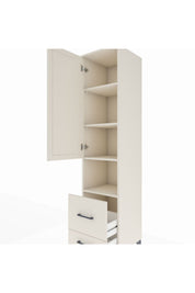 Hyperion Dolap 4 Raflı 2 Çekmeceli Tek Kapaklı 44x44x195 - S58M044V1B