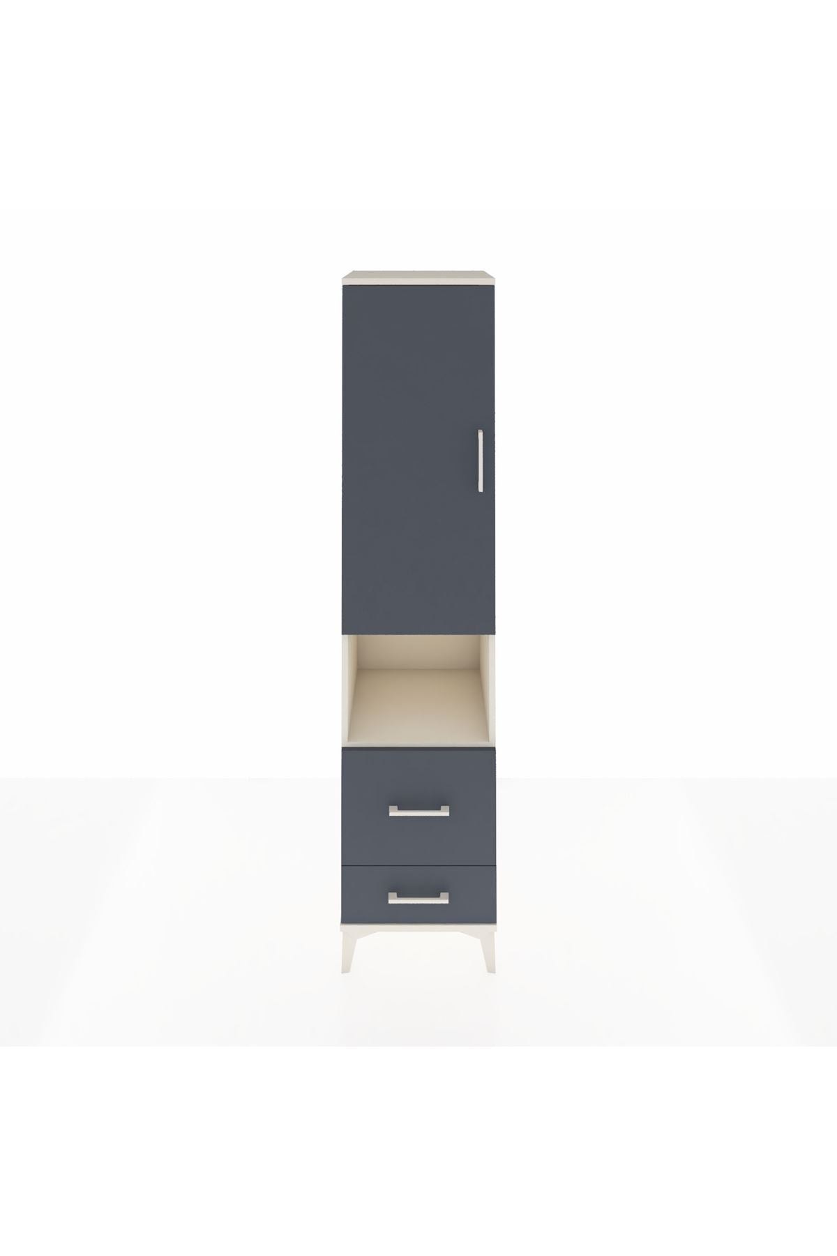 Hyperion Dolap 4 Raflı 2 Çekmeceli Tek Kapaklı 44x44x195 - S58M044V2B