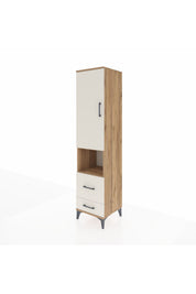Hyperion Dolap 4 Raflı 2 Çekmeceli Tek Kapaklı 44x44x195 - S58M044V7B