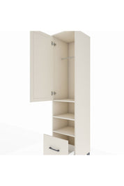 Hyperion Dolap 3 Raflı Tek Çekmeceli Tek Askılı 44x44x195 - S58M045V1B