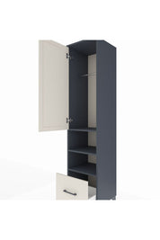 Hyperion Dolap 3 Raflı Tek Çekmeceli Tek Askılı 44x44x195 - S58M045V4B