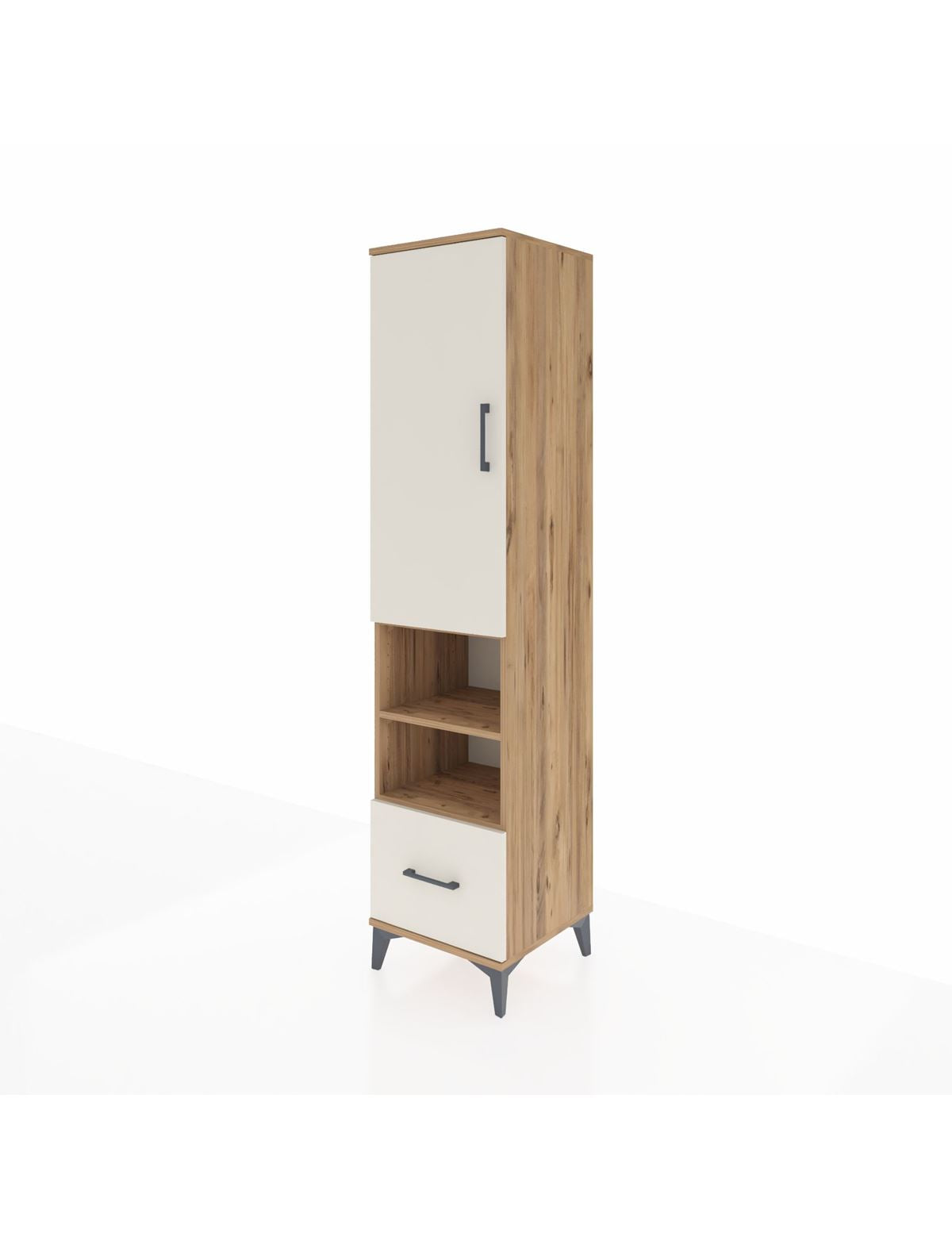Hyperion Dolap 3 Raflı Tek Çekmeceli Tek Askılı 44x44x195 - S58M045V7B