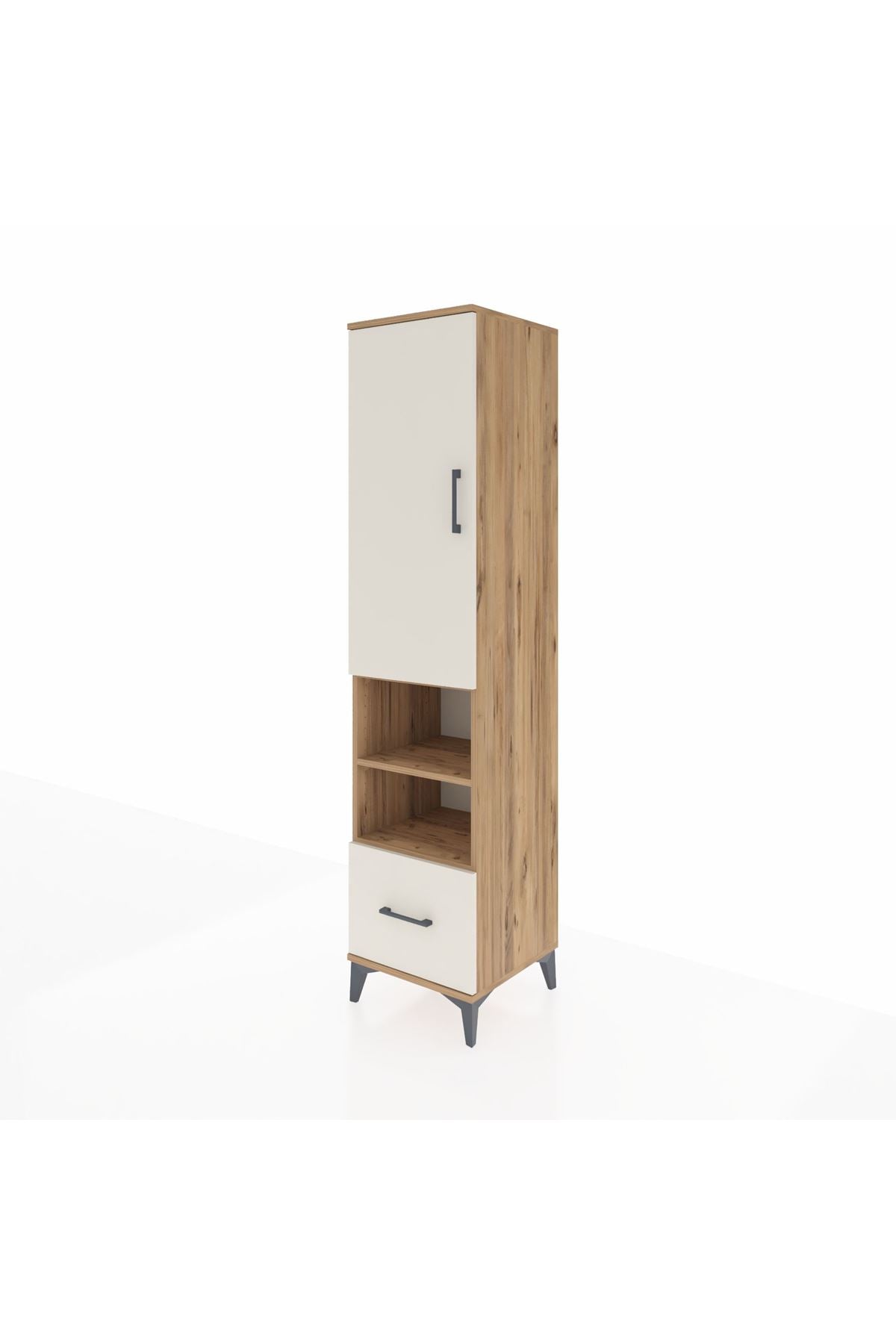 Hyperion Dolap 3 Raflı Tek Çekmeceli Tek Askılı 44x44x195 - S58M045V7B