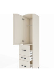 Hyperion Dolap Tek Raflı 3 Çekmeceli Tek Askılı 44x44x195 - S58M047V1B