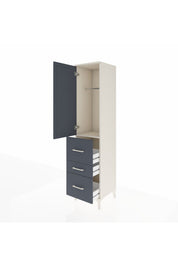 Hyperion Dolap Tek Raflı 3 Çekmeceli Tek Askılı 44x44x195 - S58M047V2B