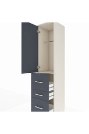Hyperion Dolap Tek Raflı 3 Çekmeceli Tek Askılı 44x44x195 - S58M047V2B