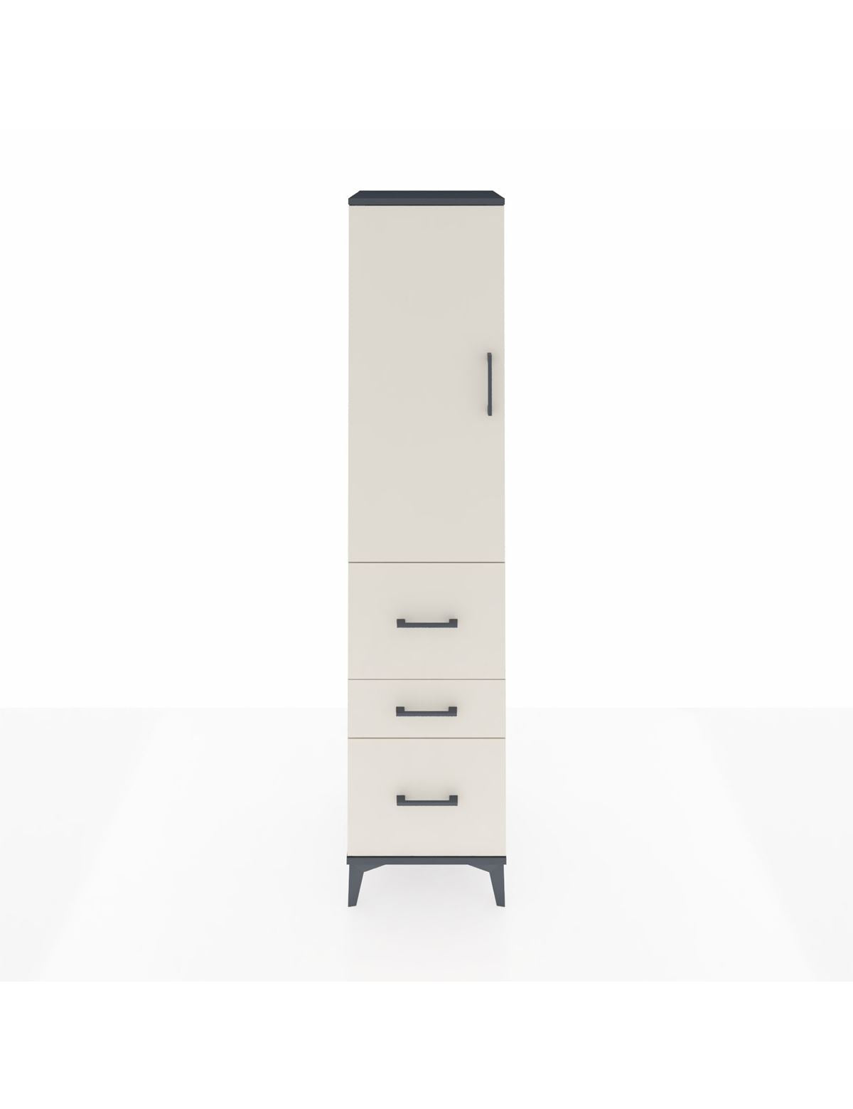Hyperion Dolap Tek Raflı 3 Çekmeceli Tek Askılı 44x44x195 - S58M047V4B