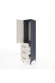 Hyperion Dolap Tek Raflı 3 Çekmeceli Tek Askılı 44x44x195 - S58M047V4B