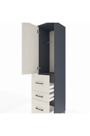 Hyperion Dolap Tek Raflı 3 Çekmeceli Tek Askılı 44x44x195 - S58M047V4B