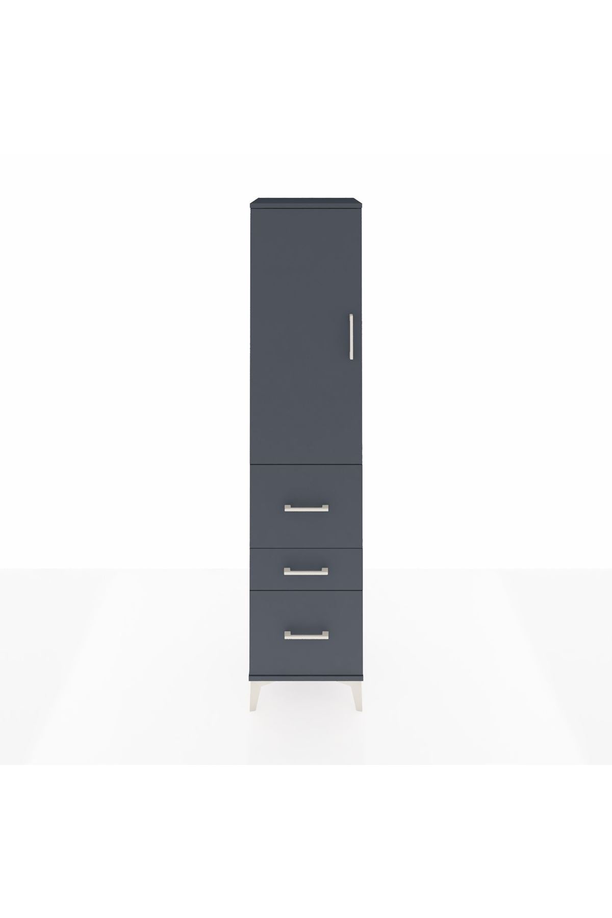 Hyperion Dolap Tek Raflı 3 Çekmeceli Tek Askılı 44x44x195 - S58M047V5B