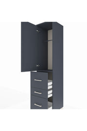 Hyperion Dolap Tek Raflı 3 Çekmeceli Tek Askılı 44x44x195 - S58M047V5B