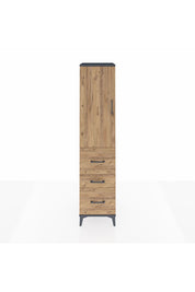 Hyperion Dolap Tek Raflı 3 Çekmeceli Tek Askılı 44x44x195 - S58M047V6B