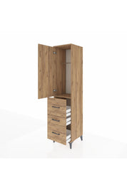 Hyperion Dolap Tek Raflı 3 Çekmeceli Tek Askılı 44x44x195 - S58M047V9B