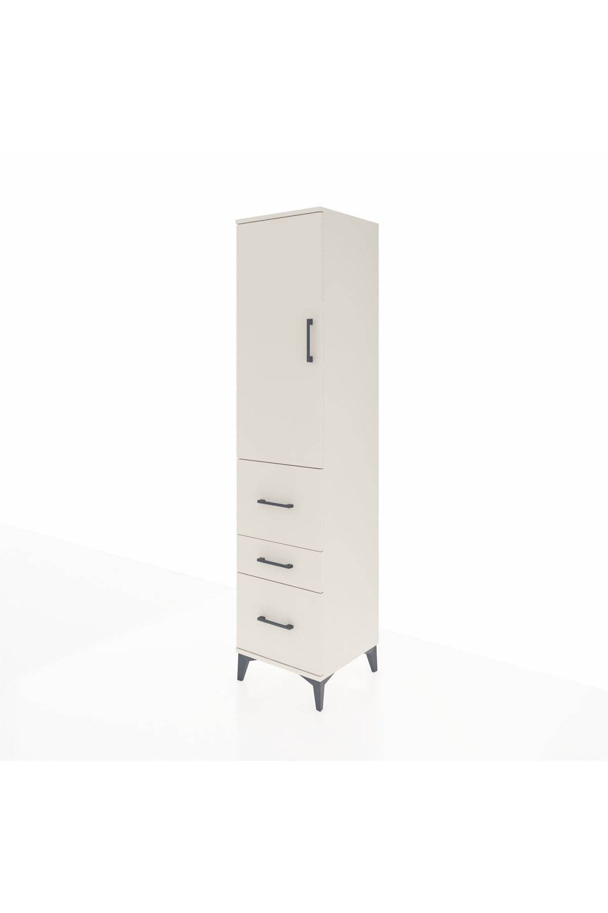 Hyperion Dolap 3 Raflı 3 Çekmeceli Tek Kapaklı 44x44x195 - S58M048V1B