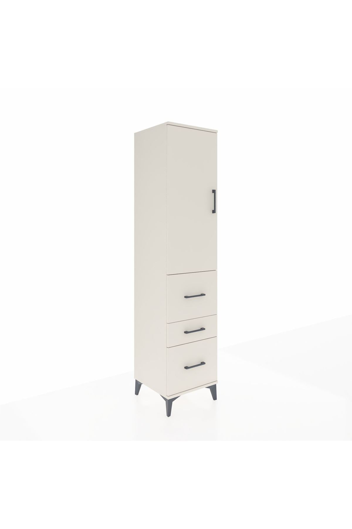 Hyperion Dolap 3 Raflı 3 Çekmeceli Tek Kapaklı 44x44x195 - S58M048V1B