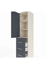 Hyperion Dolap 3 Raflı 3 Çekmeceli Tek Kapaklı 44x44x195 - S58M048V2B