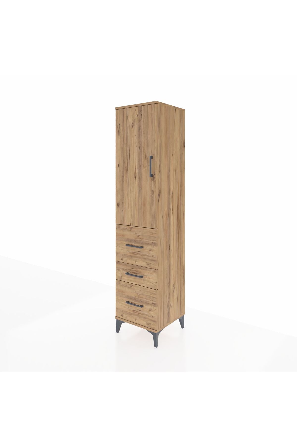 Hyperion Dolap 3 Raflı 3 Çekmeceli Tek Kapaklı 44x44x195 - S58M048V9B