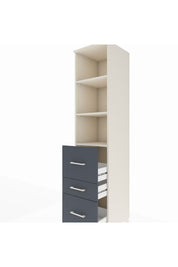 Hyperion Dolap 3 Raflı 3 Çekmeceli 44x44x195 - S58M049V2B