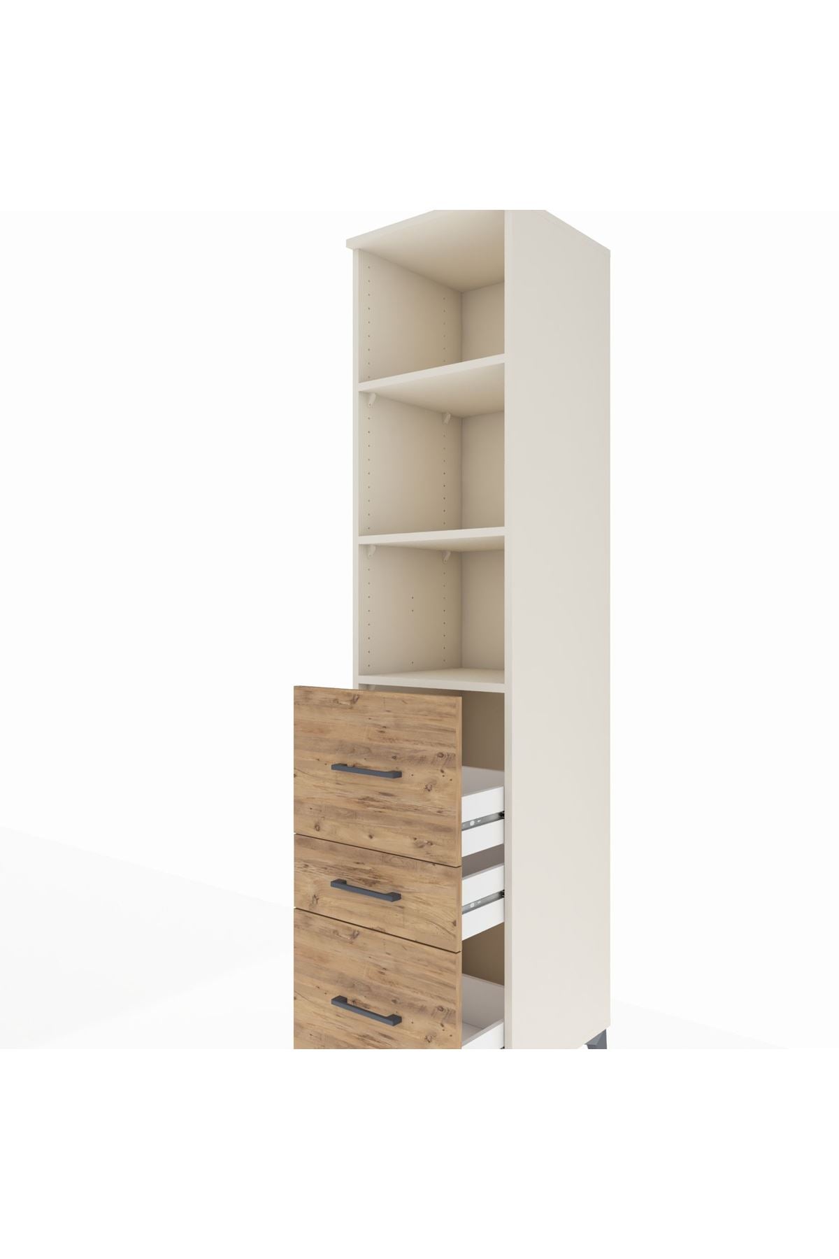 Hyperion Dolap 3 Raflı 3 Çekmeceli 44x44x195 - S58M049V3B