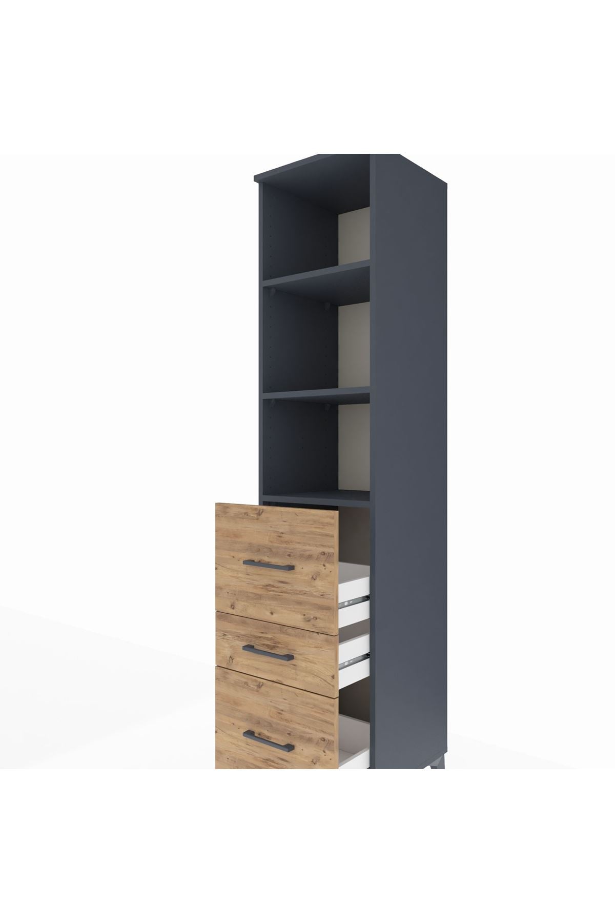 Hyperion Dolap 3 Raflı 3 Çekmeceli 44x44x195 - S58M049V6B
